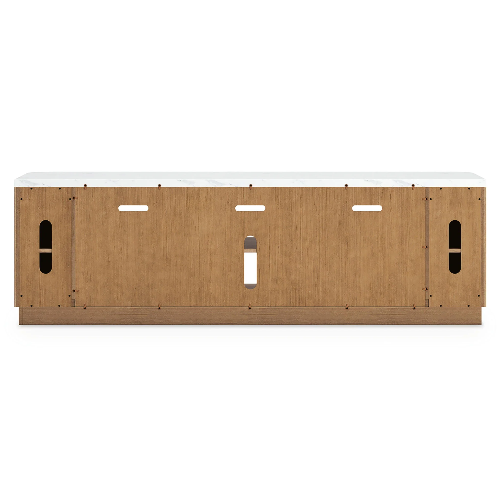 Camdill - XL TV Stand With Fireplace Option - Light Brown - Image 5