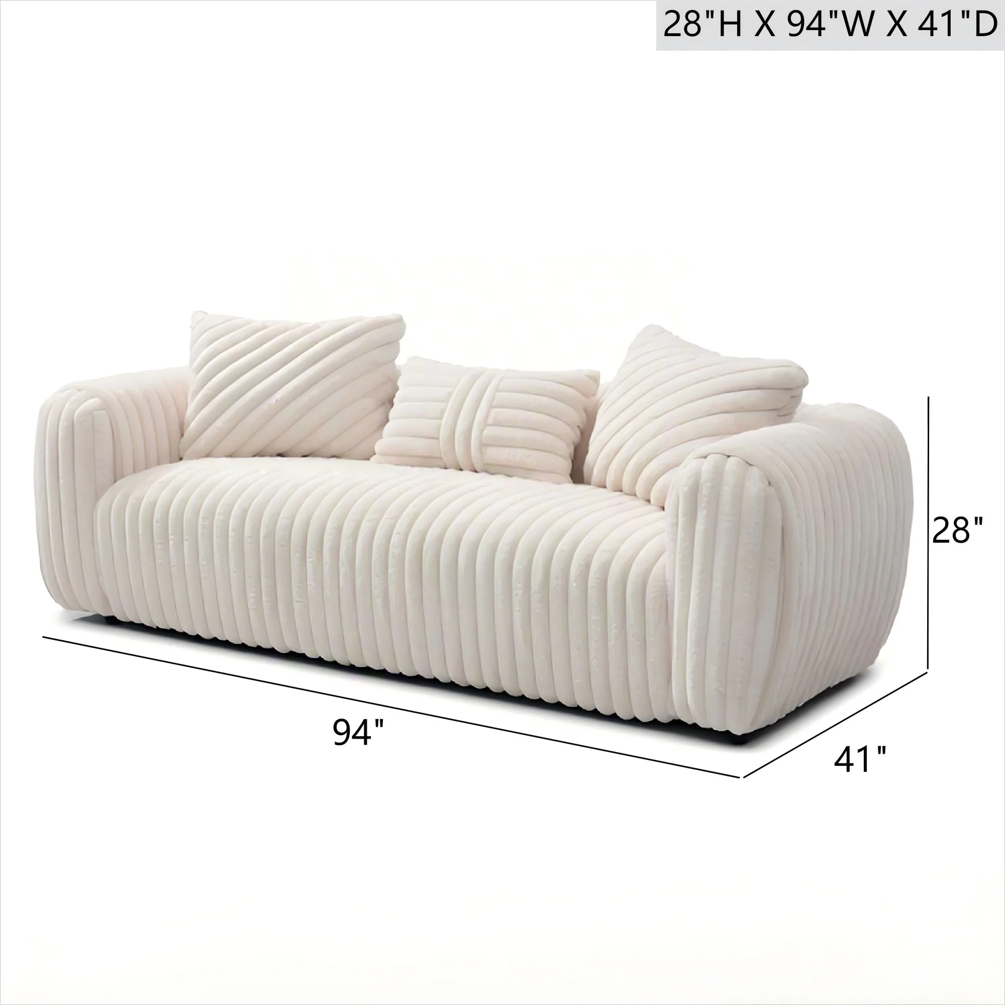 Cancun - Sofa - White - Image 3