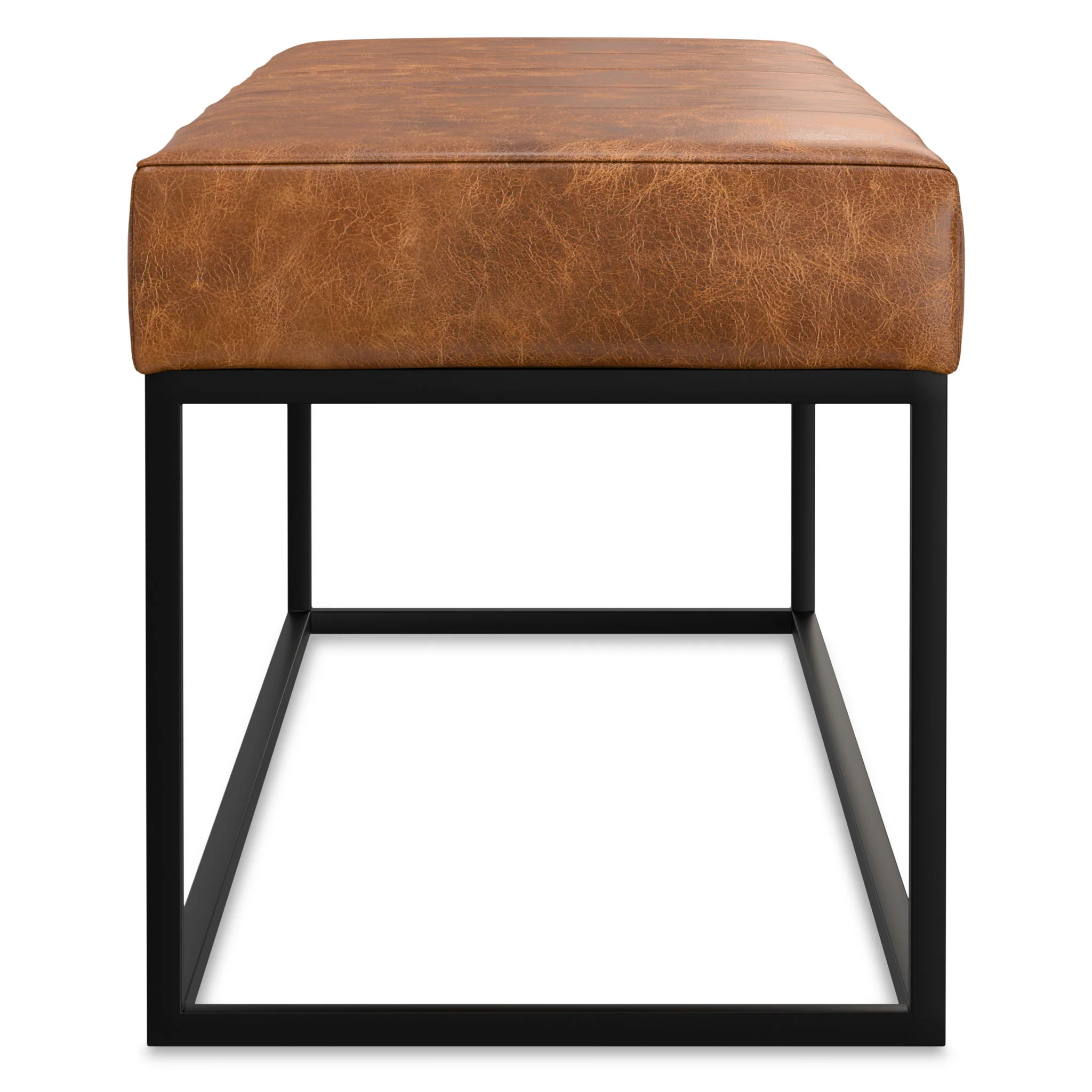 Candice - Ottoman Bench - Tan / Black - Image 5