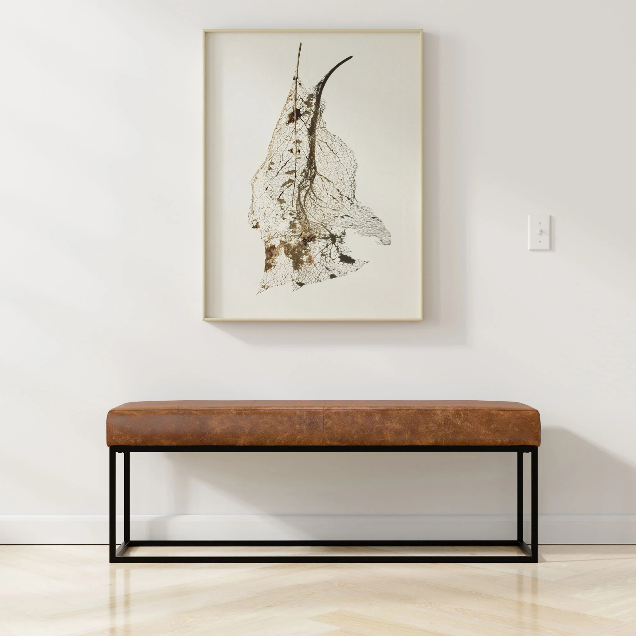 Candice - Ottoman Bench - Tan / Black - Image 7