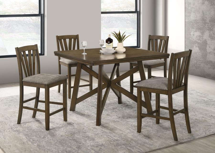 Canfield - Square Counter Height Dining Table - Brown - Image 9