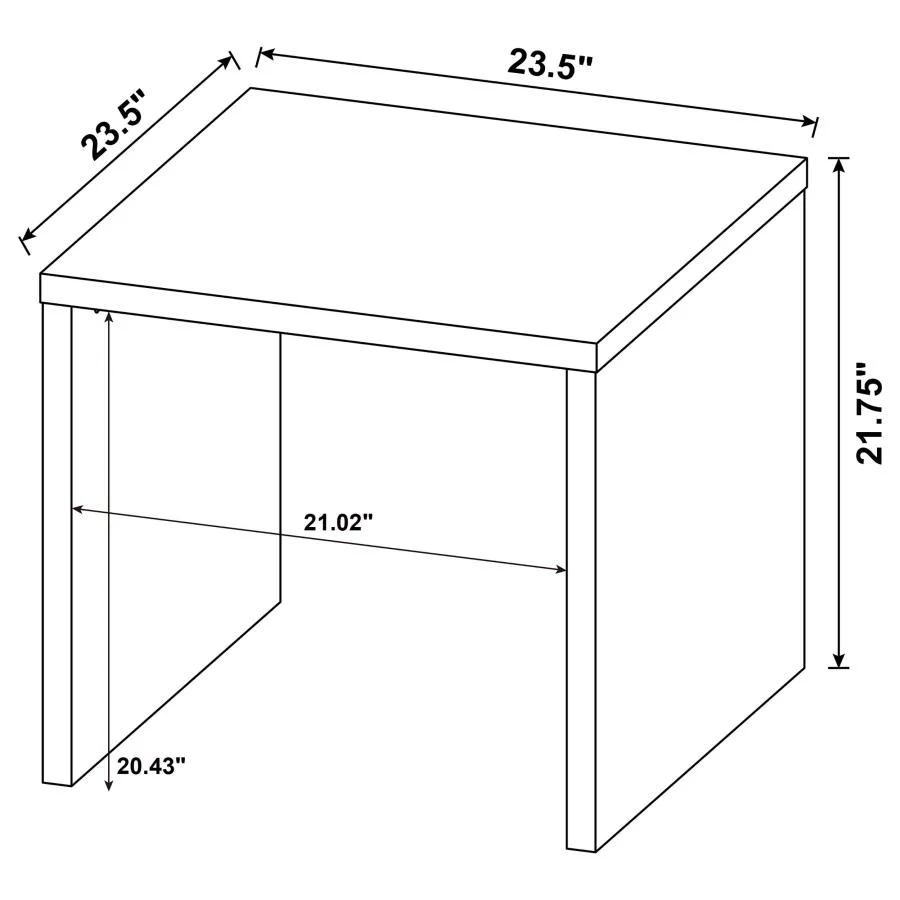 Canoga - Engineered Wood Accent Side End Table - Light Oak - Image 8