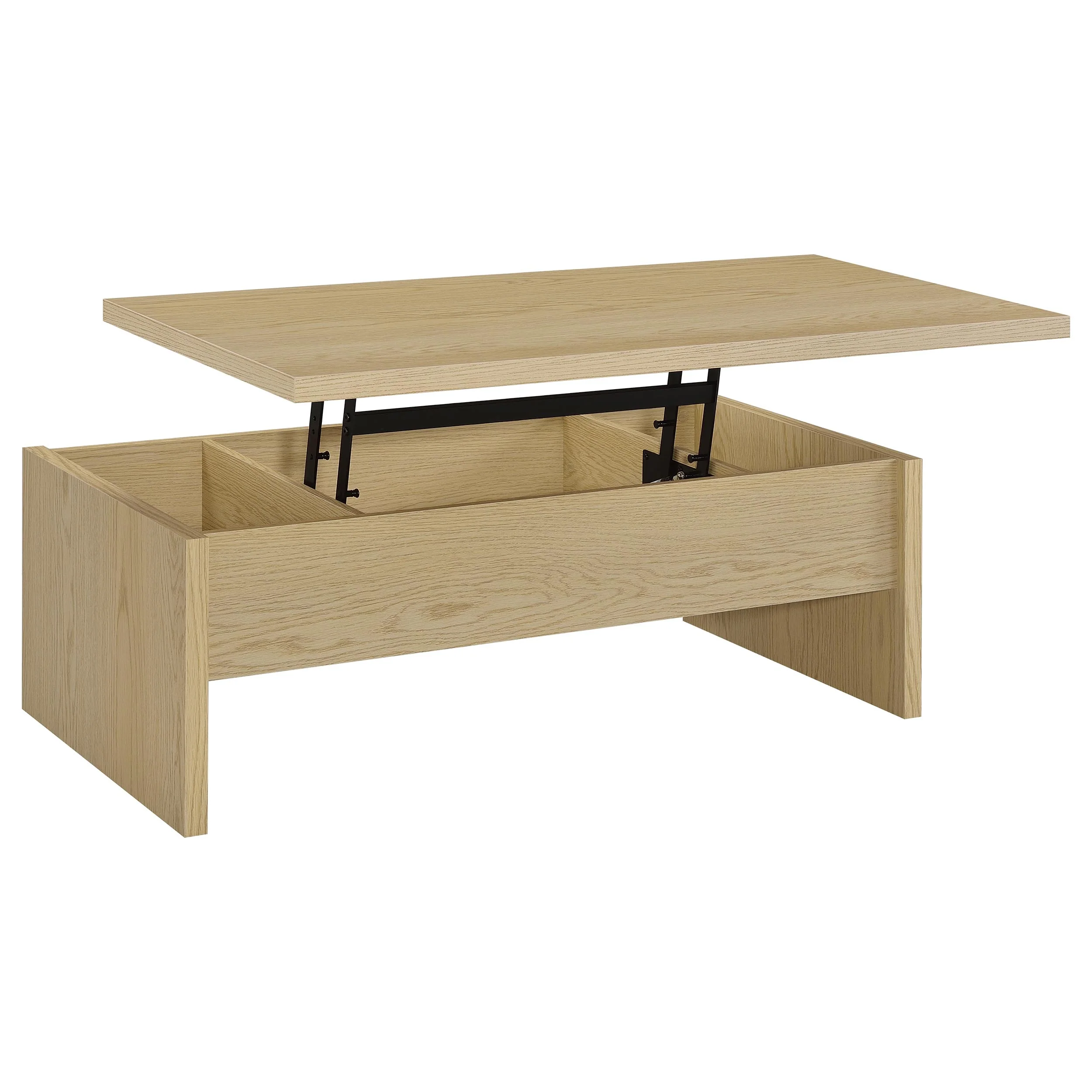 Canoga - Engineered Wood Lift Top Coffee Table - Light Oak - Image 13