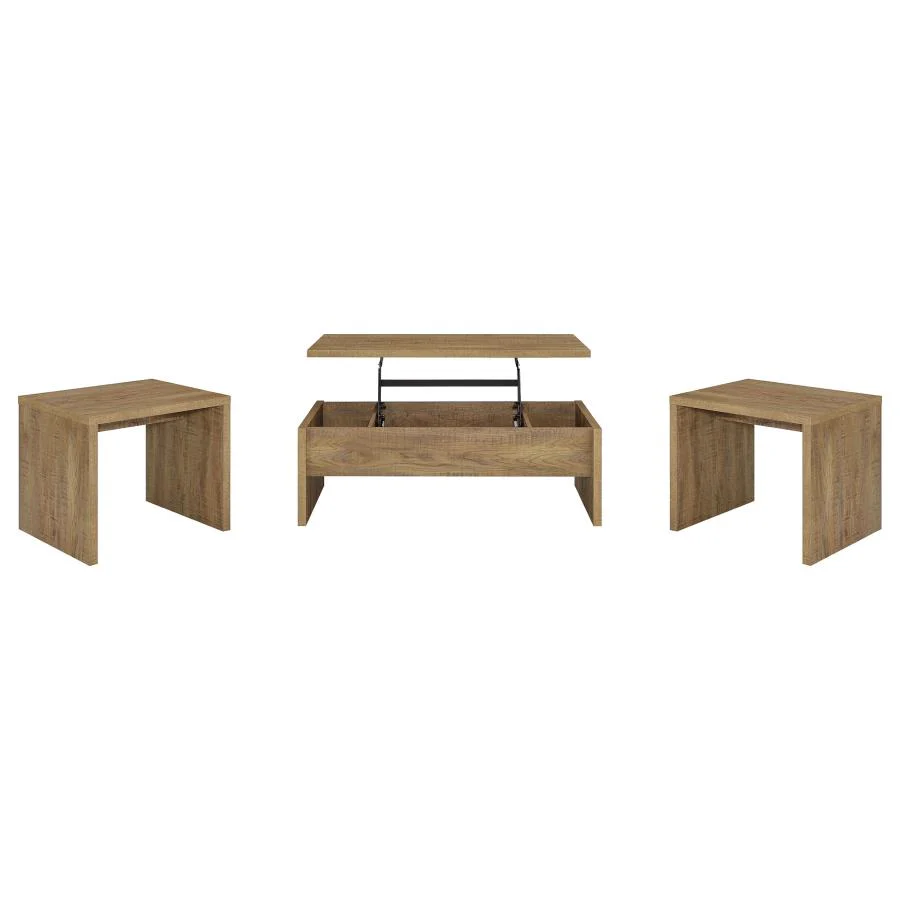 Canoga - Lift Top Cocktail Coffee Table Set - Mango - Image 3