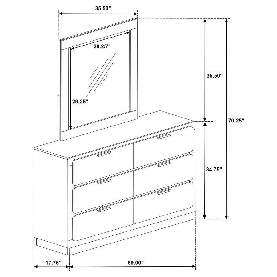 Caraway - 6-Drawer Bedroom Dresser With Mirror - Image 23