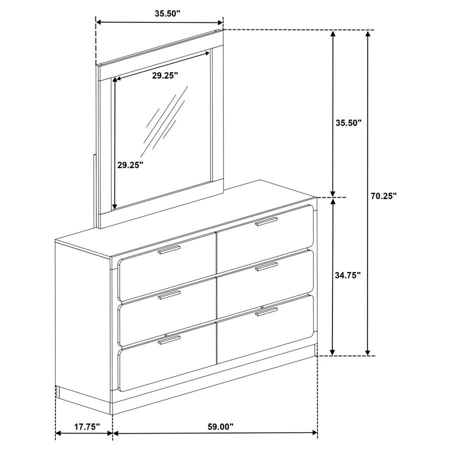 Caraway - 6-Drawer Bedroom Dresser With Mirror - Image 24