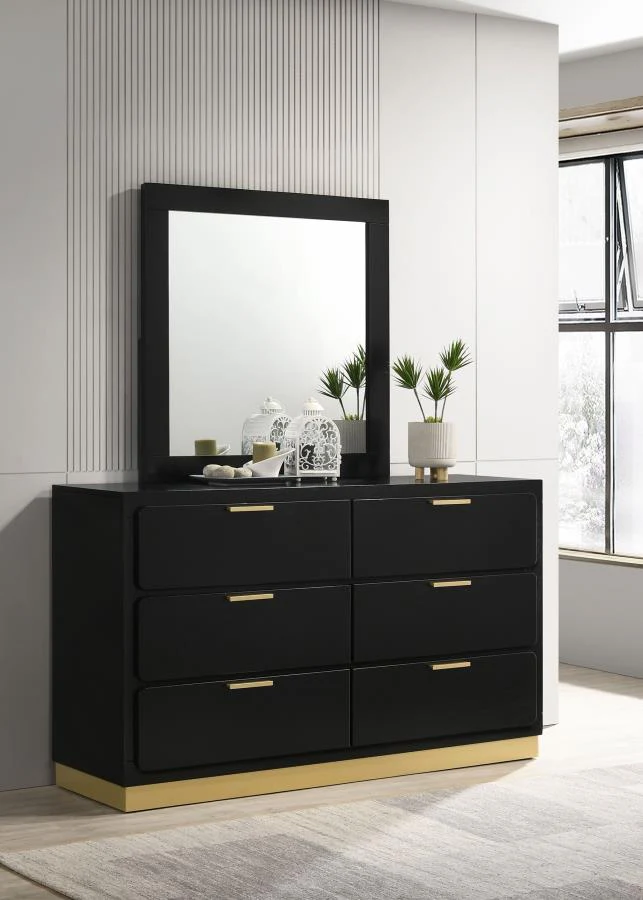 Caraway - 6-Drawer Bedroom Dresser With Mirror - Image 4