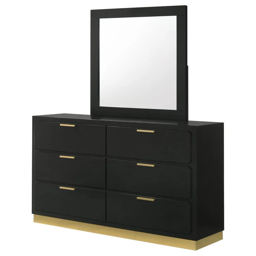 Caraway - 6-Drawer Bedroom Dresser With Mirror - Image 8