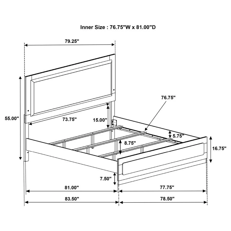 Caraway - Wood LED Panel Bed - Image 37