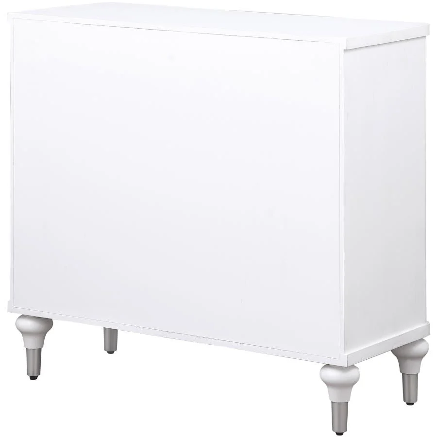 Cardella - 2 Door Mandala Accent Cabinet - Distressed White - Image 8