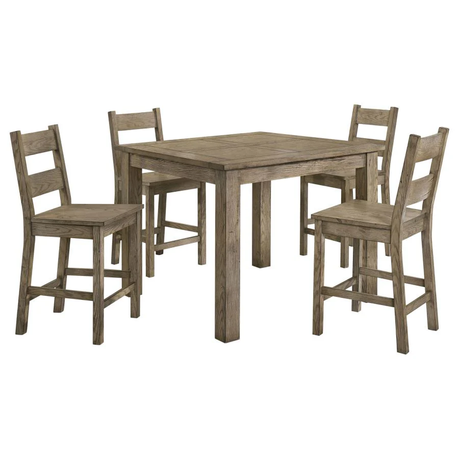 Cardova - 5 Piece Counter Height Dining Table Set - Vineyard Oak - Image 2