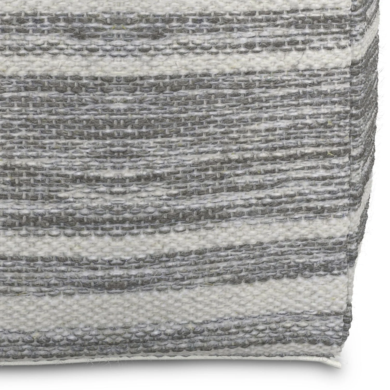 Carina - Square Woven Pouf - Black White - Image 3