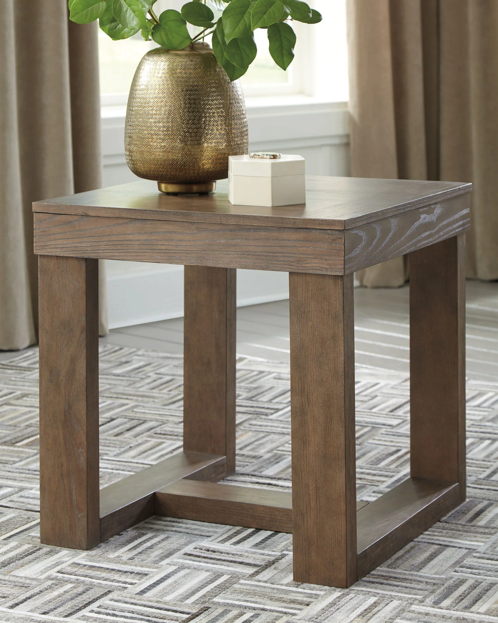 Cariton - Square End Table - Gray - Image 3