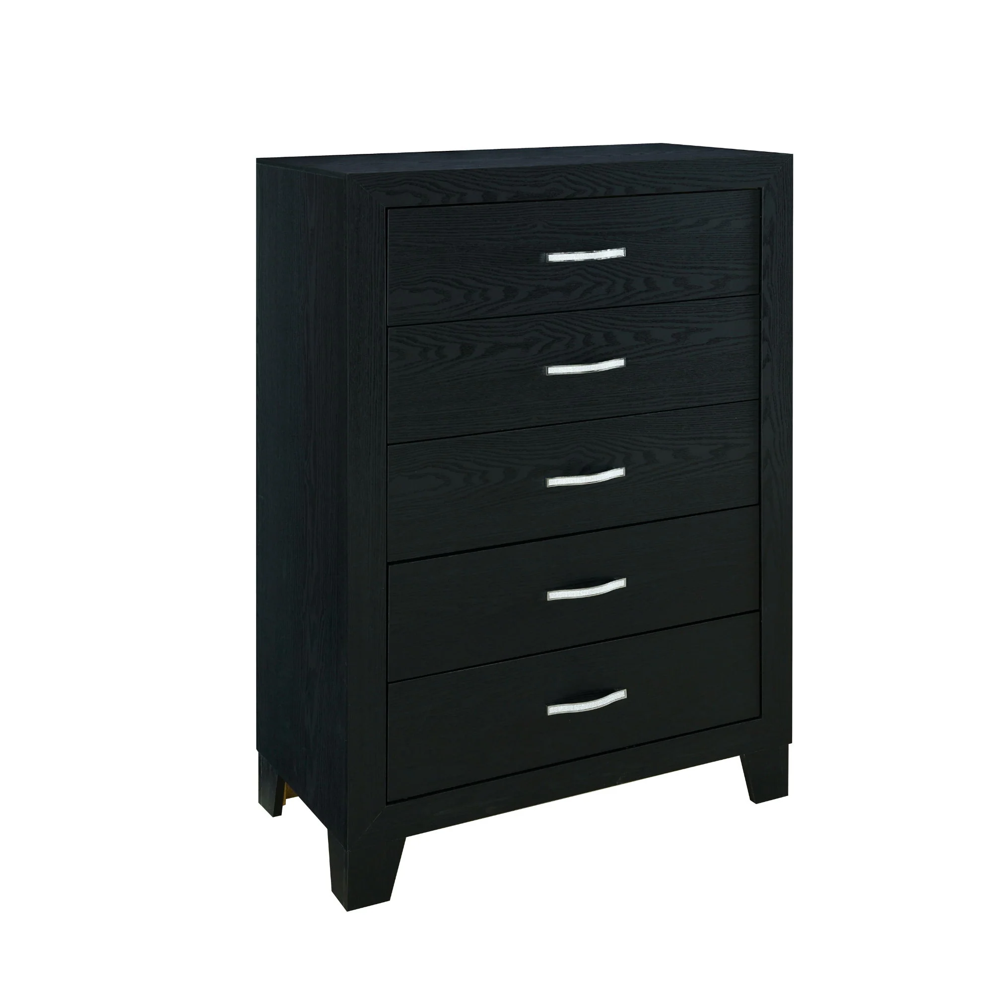 Carlos - 5 Pieces Queen Bedroom Set, Modern Design - Black - Image 6