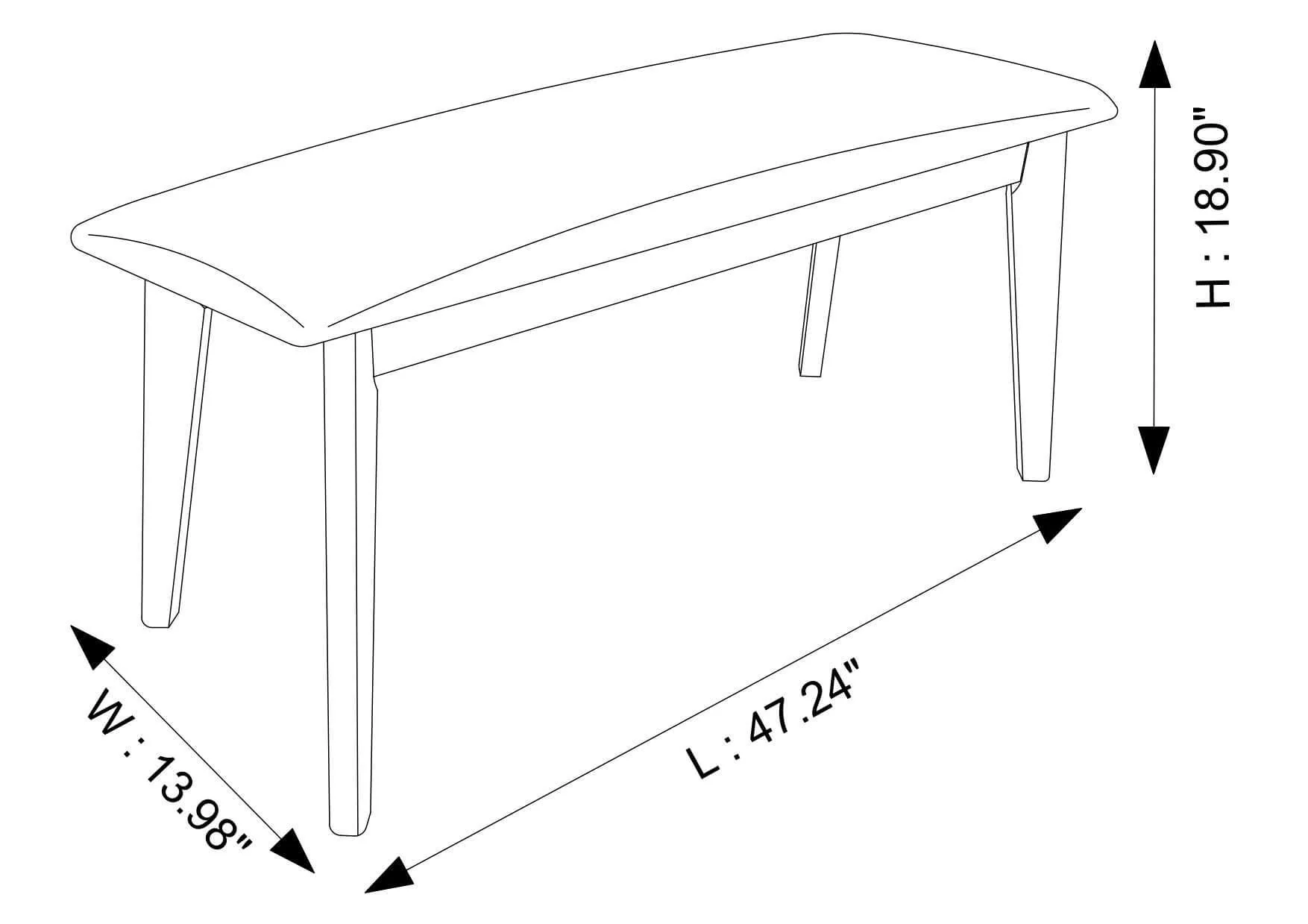 Carlos - Upholstered Bench - Image 2