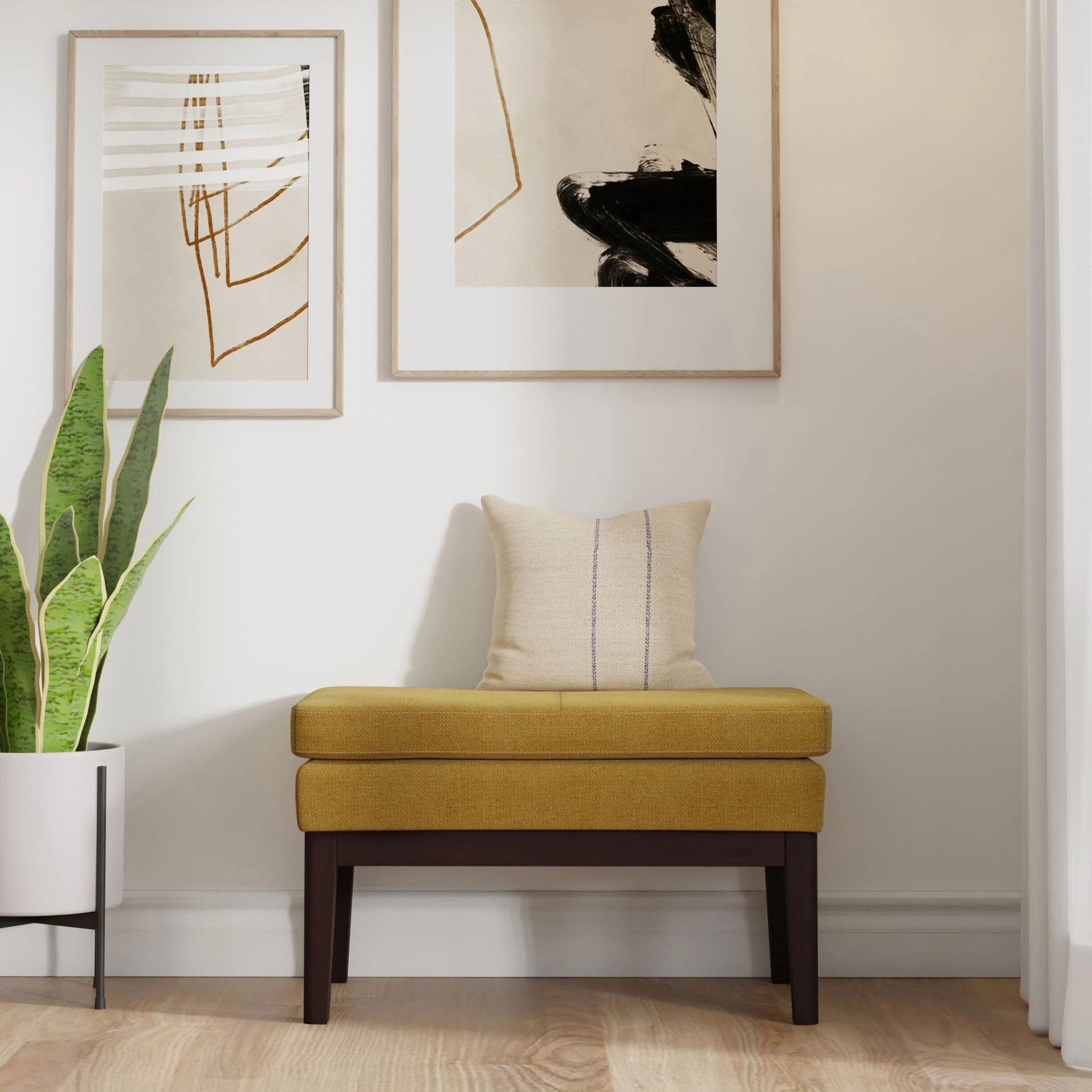 Carlson - Ottoman Bench, Mid Century Design - Image 5