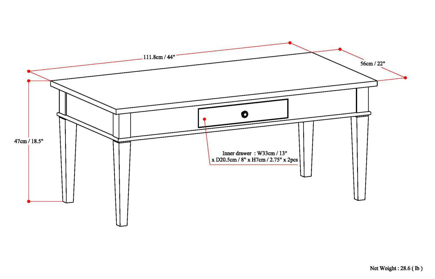 Carlton - Coffee Table - Dark Tobacco Brown - Image 7