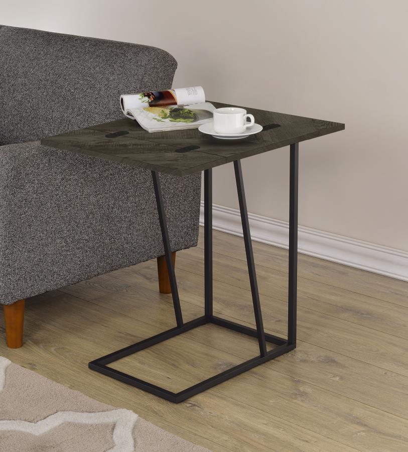 Carly - Expandable Engineered Wood C-Shaped Side Table - Image 3