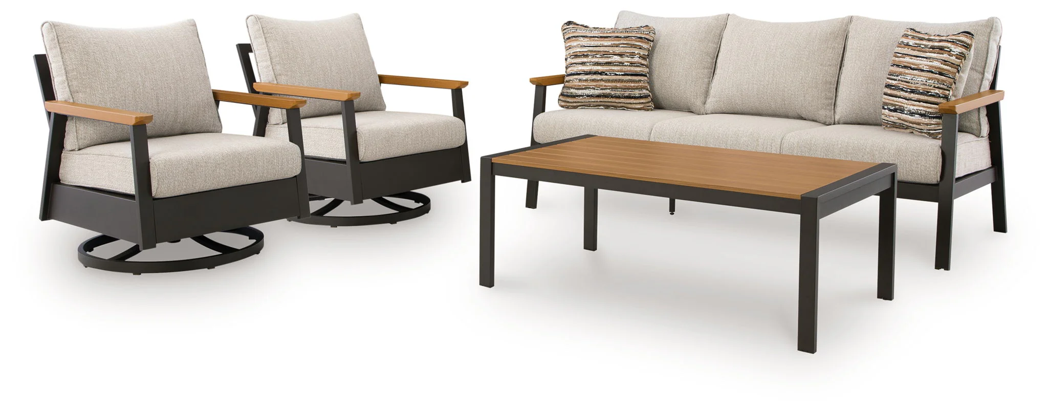 Carmel Highlands - Sofa, Chairs, Table Set (Set of 4) - Dark Brown - Image 10