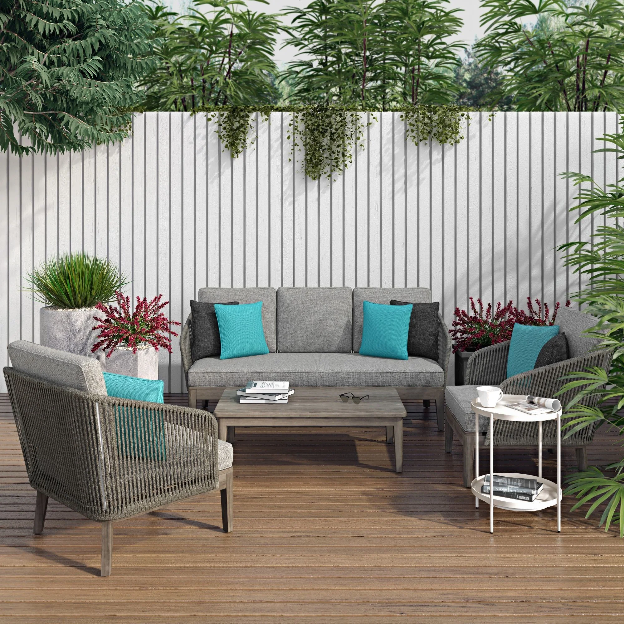 Carmel - Outdoor Conversation Chair - Sand Drift - Image 6