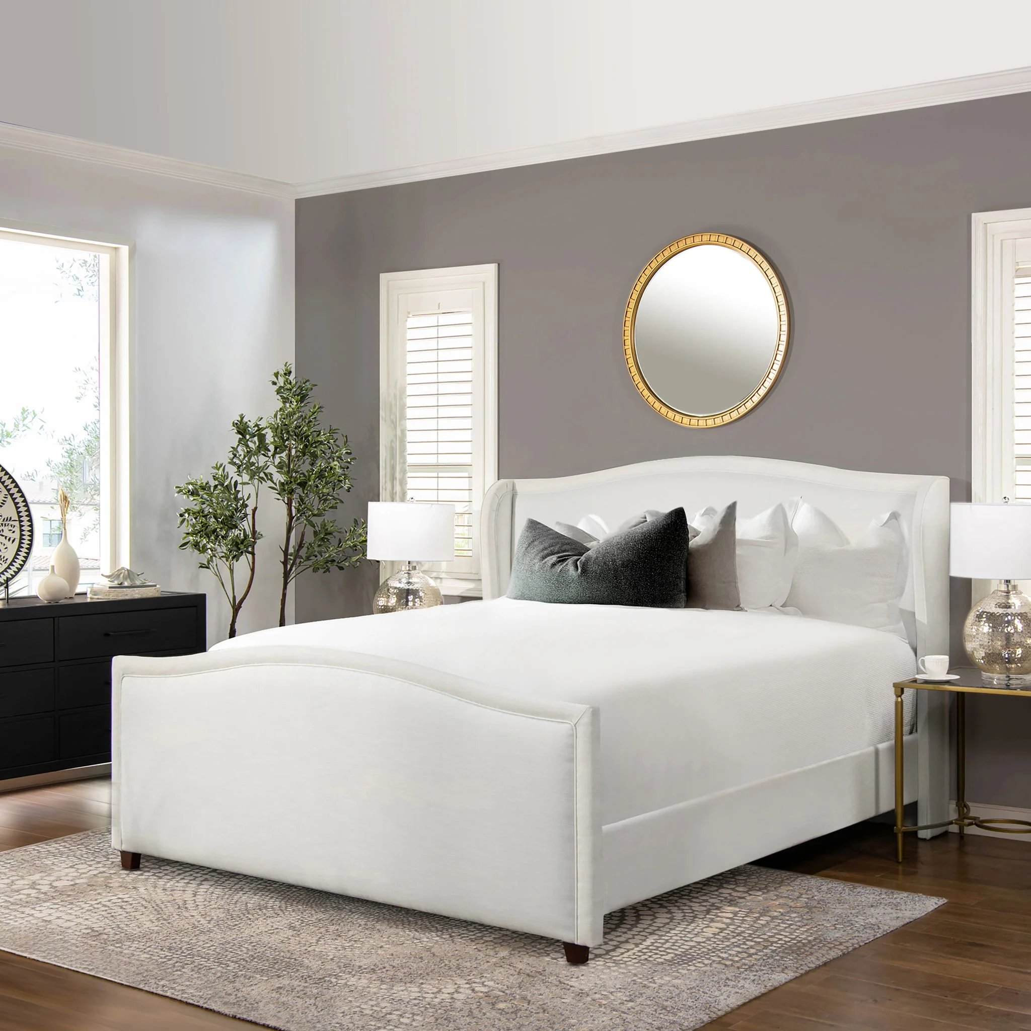 Carmen - Upholstered Wingback Panel Bed Frame - Image 7