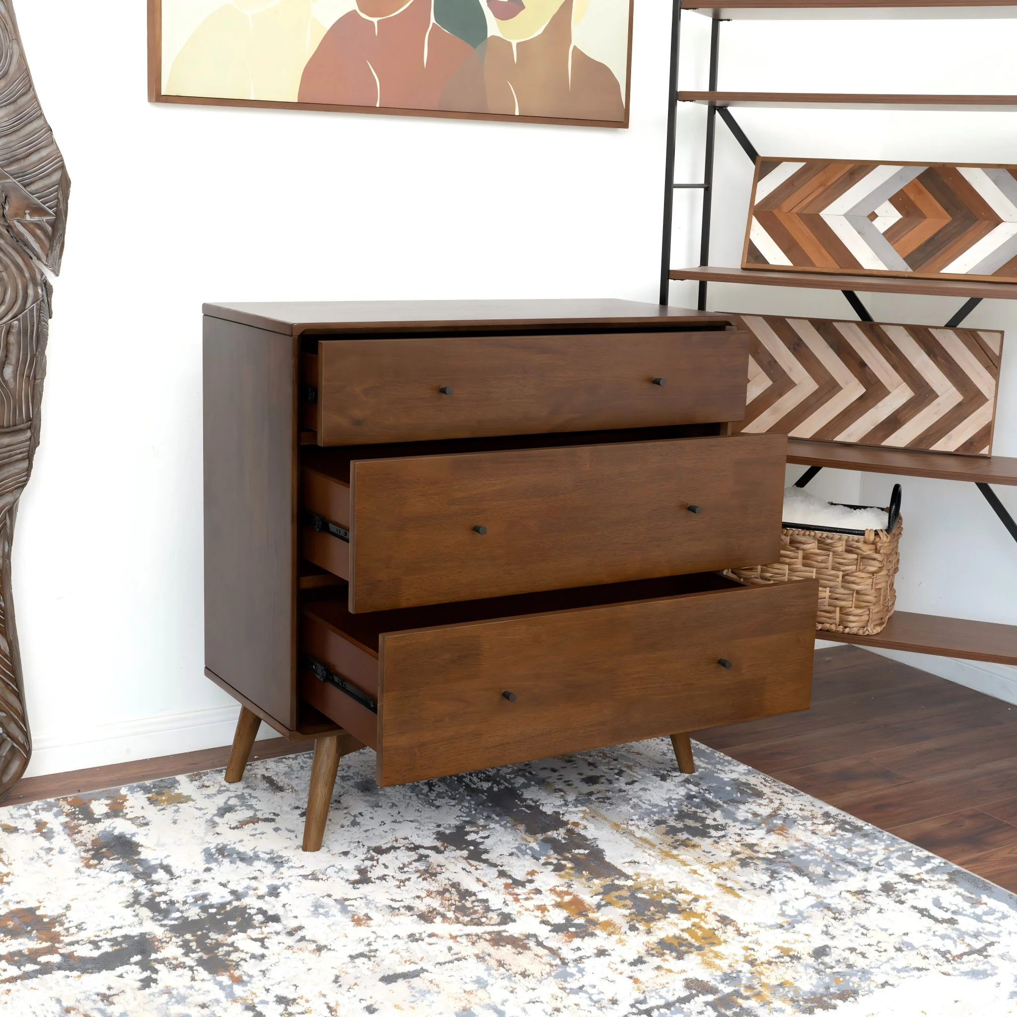 Caroline - Dresser 3 Drawer - Brown / Wood - Image 4