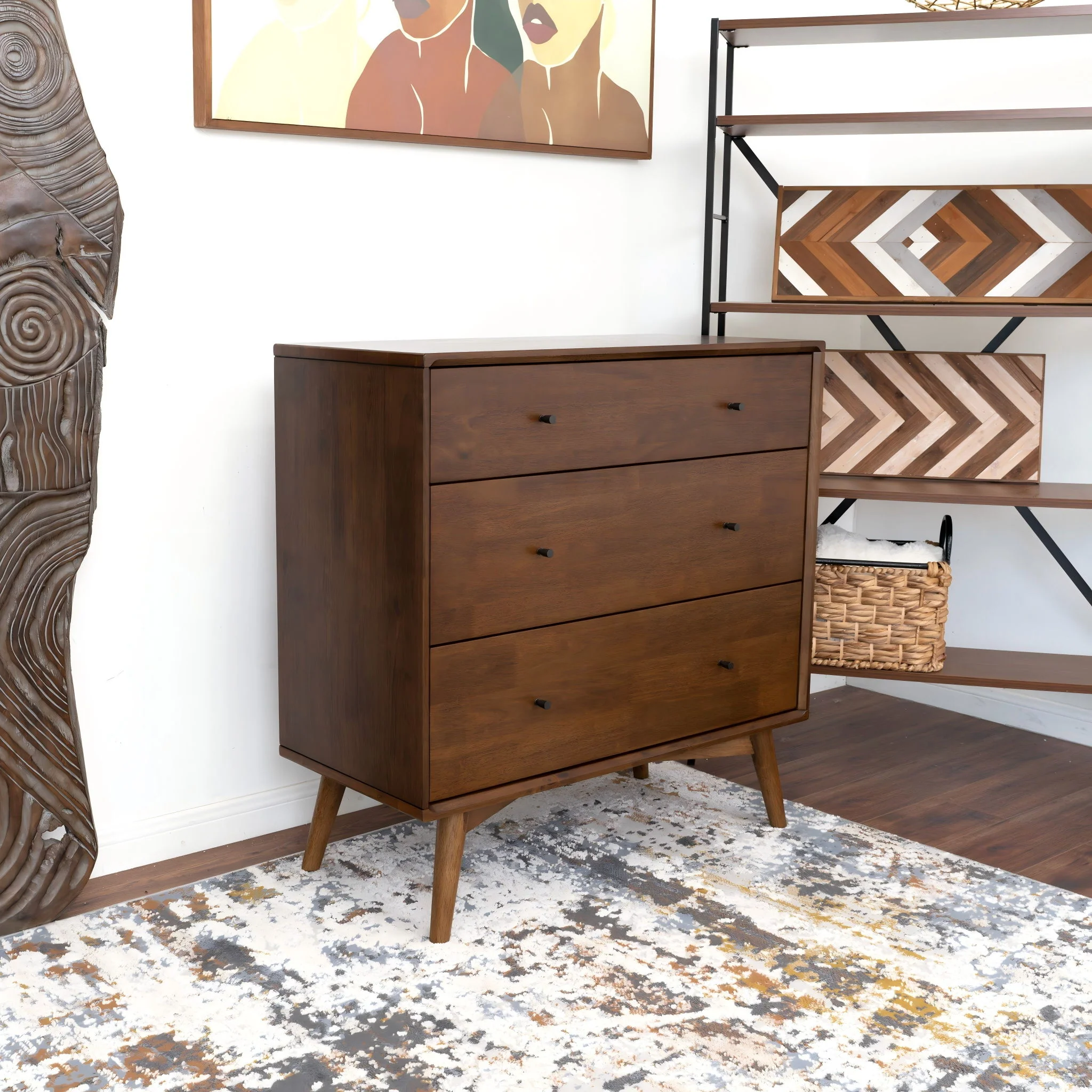 Caroline - Dresser 3 Drawer - Brown / Wood - Image 9