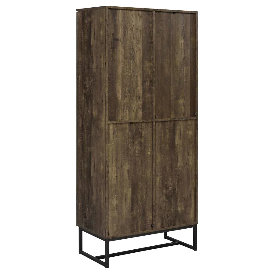 Carolyn - 2 Door Engineered Wood Accent Cabinet - Rustic Oak - Image 7