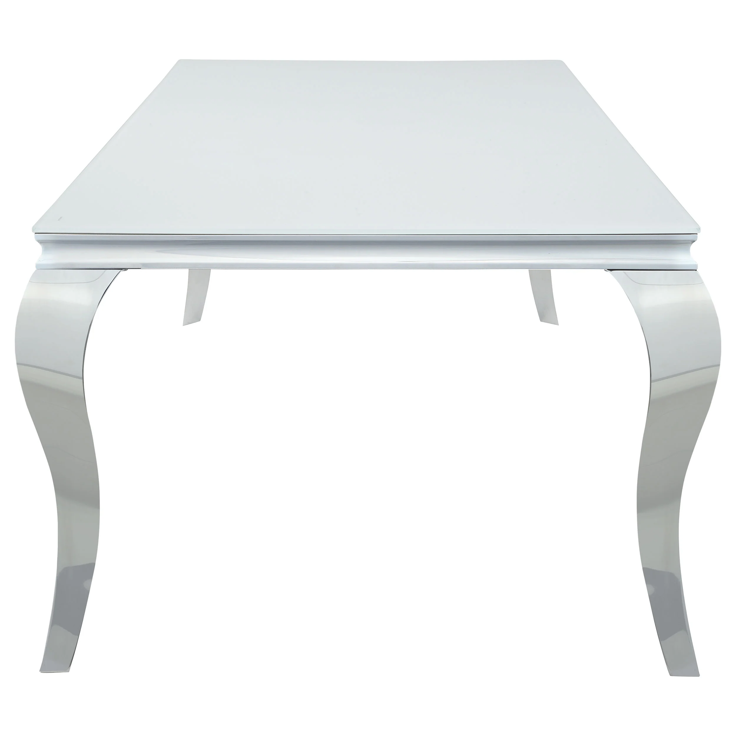 Carone Rectangular 81-inch Glass Top Dining Table White - Image 4