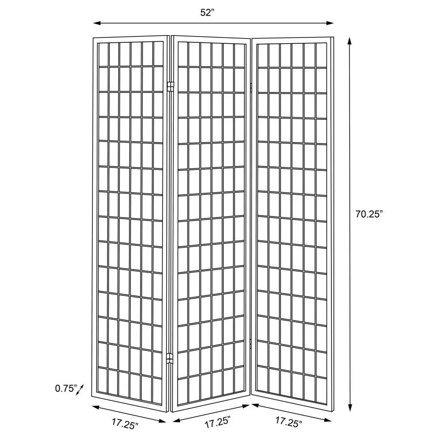 Carrie - 3-Panel Room Divider Folding Shoji Screen - Image 11