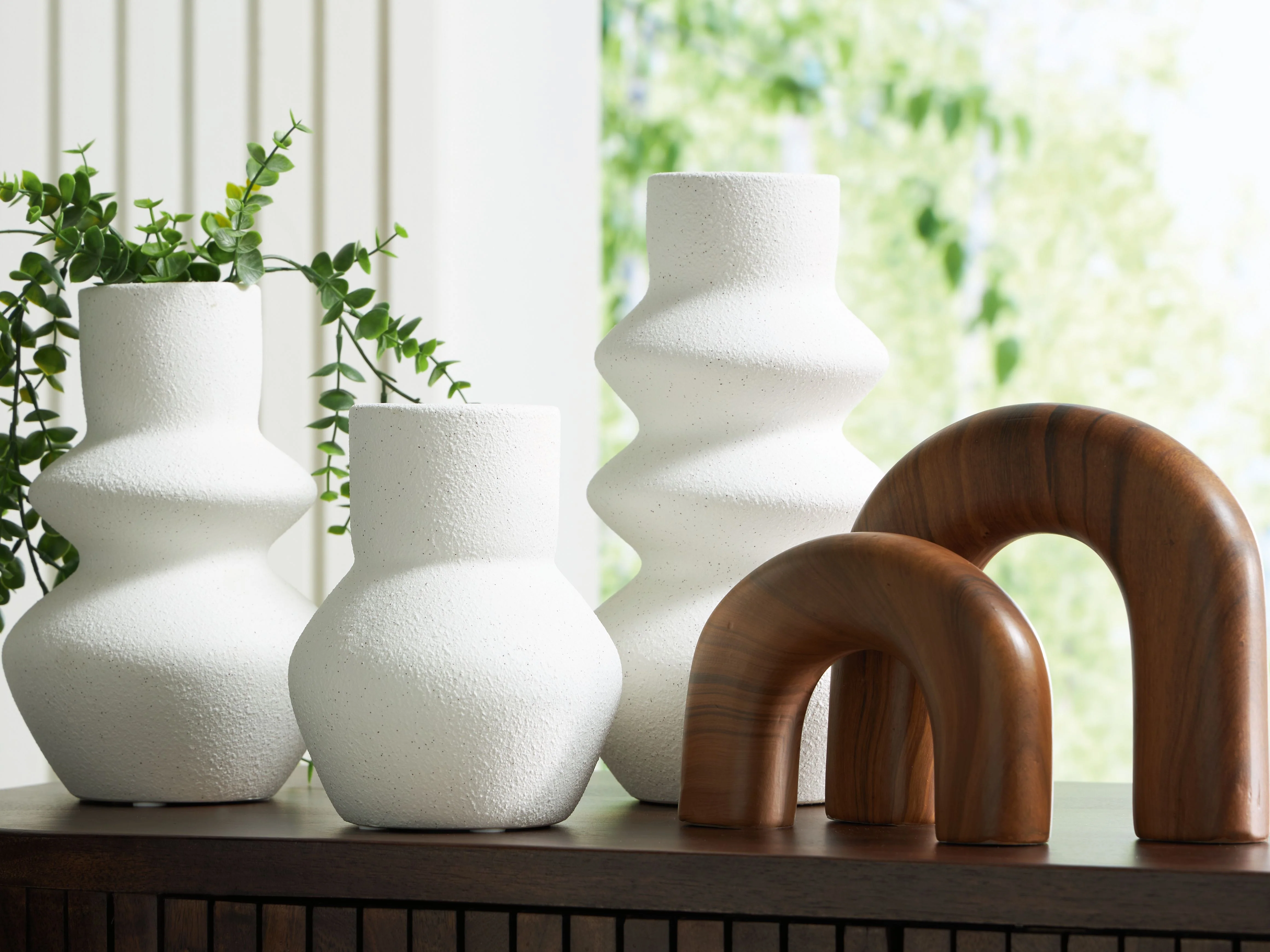 Carterworth - Accessory Set (Set of 5) - White / Brown - Image 2