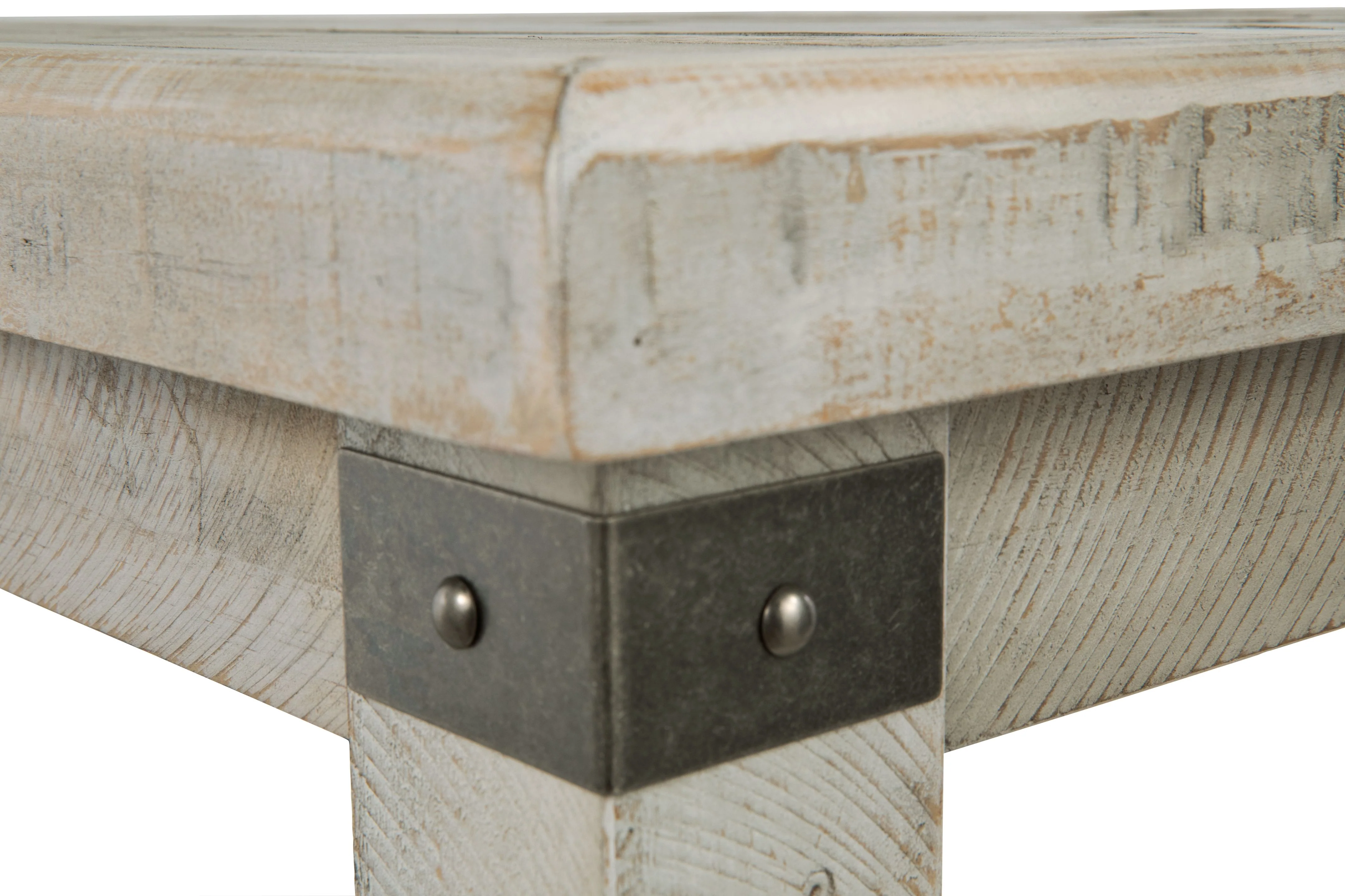 Carynhurst - Rectangular End Table - White Wash Gray - Image 7