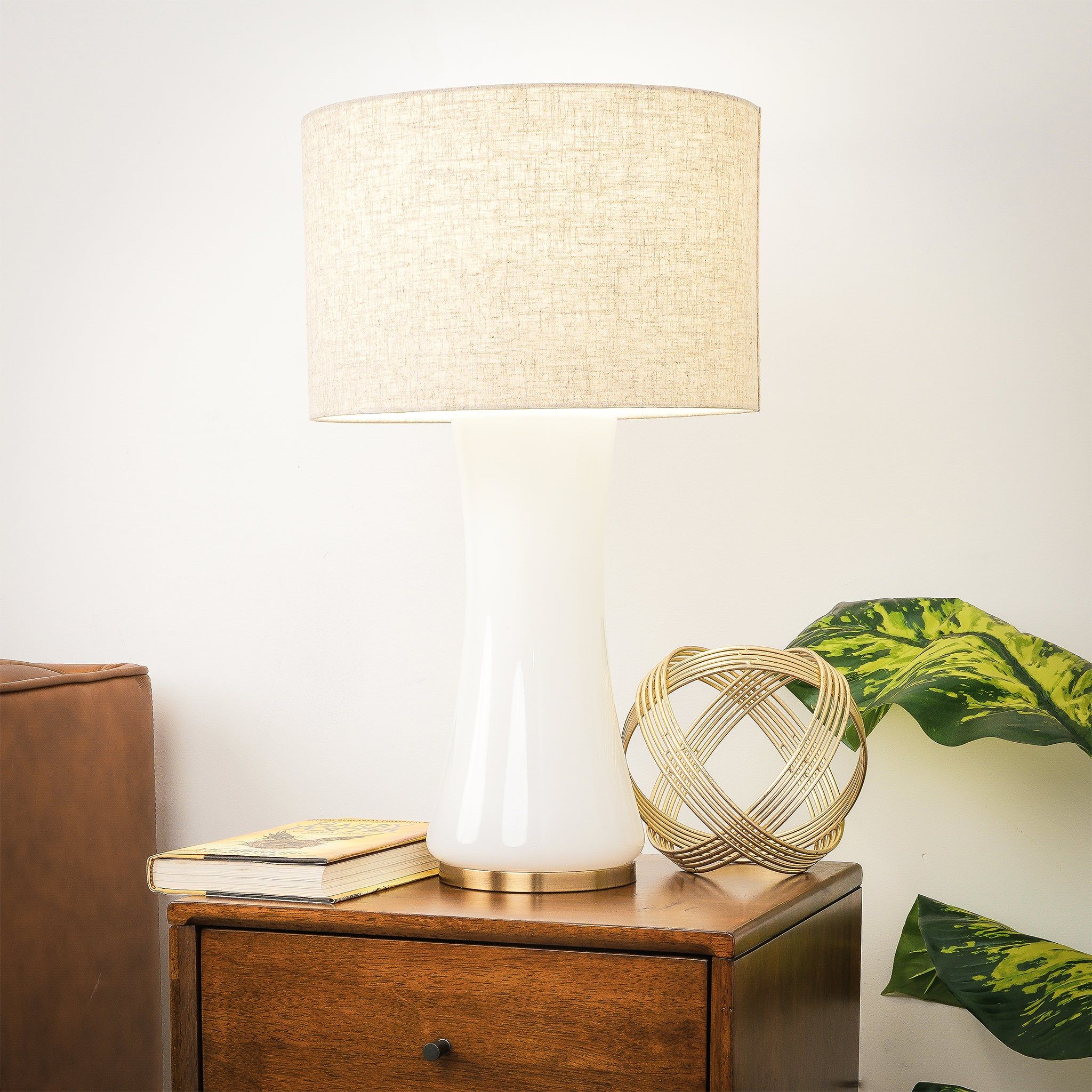 Cascade - Lamp Base Table Lamp - Beige / Gold / White - Image 4