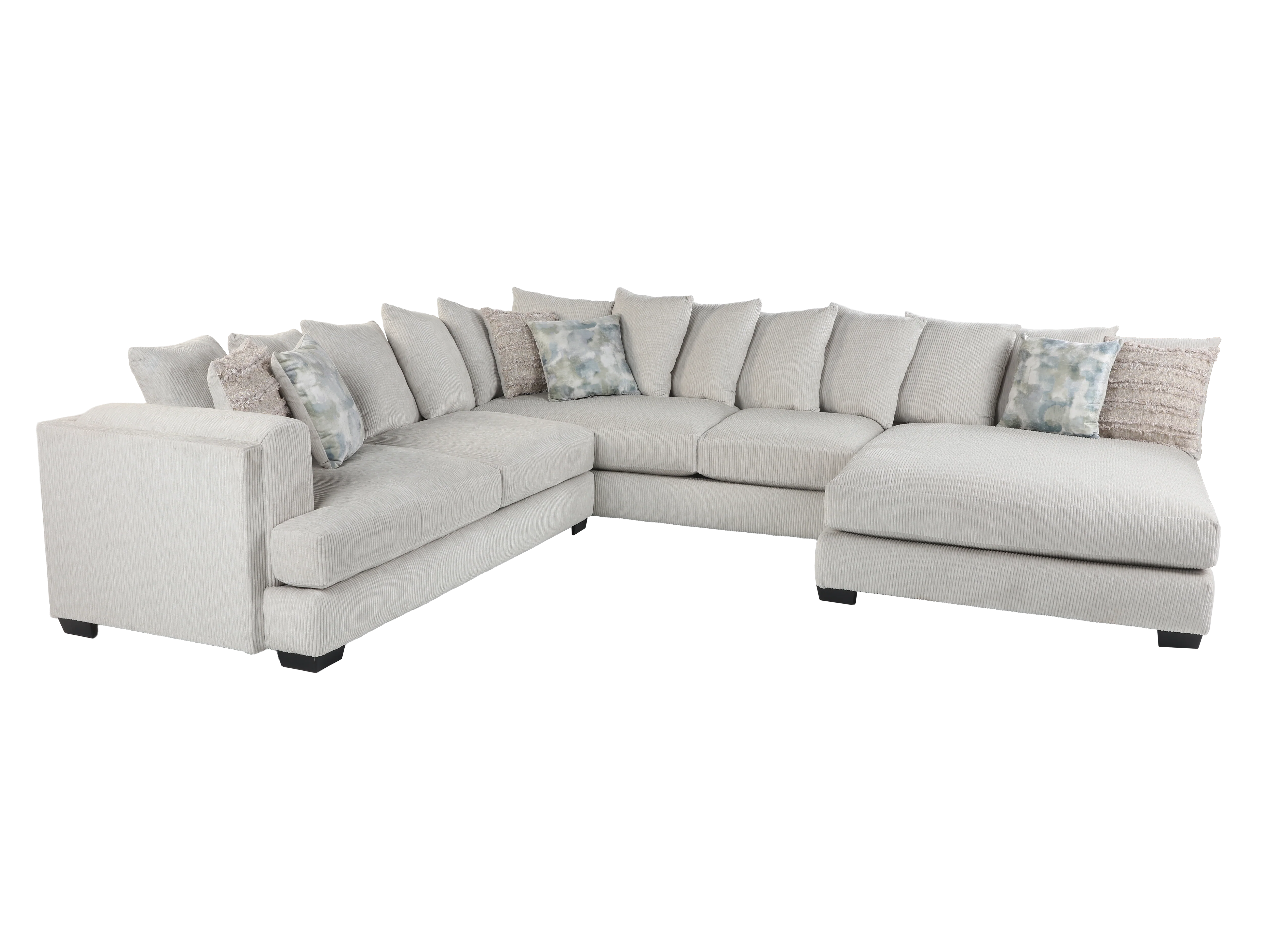 Cashmere Beige 3-Piece Modern U-Shaped Sectional Sofa - Image 5