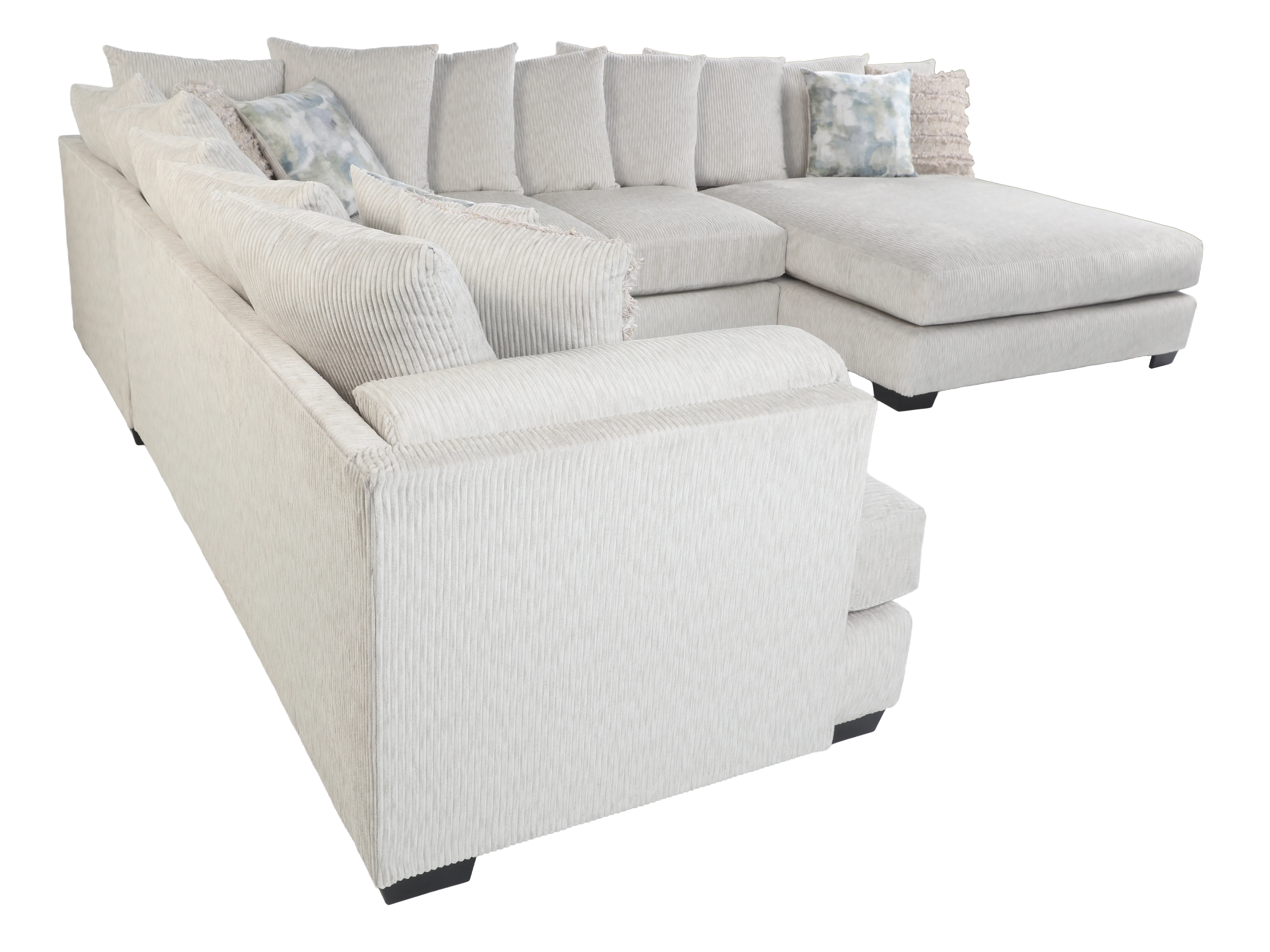 Cashmere Beige 3-Piece Modern U-Shaped Sectional Sofa - Image 6
