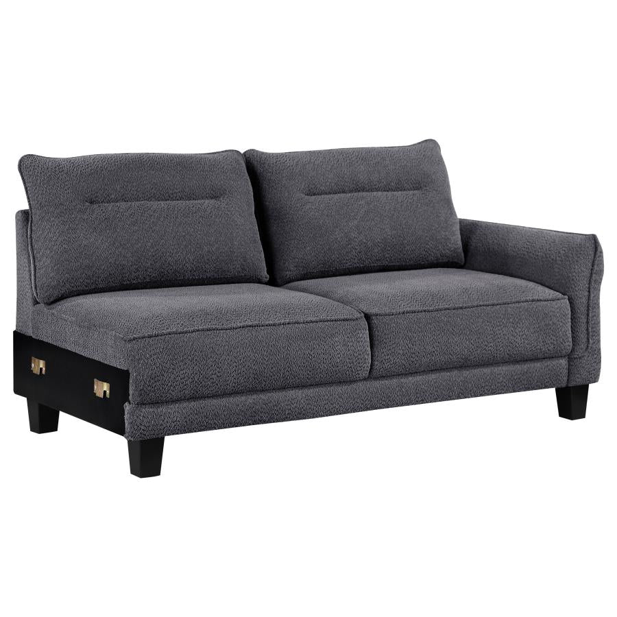 Caspian - Upholstered Curved Arm Chaise Sectional Sofa - Image 8