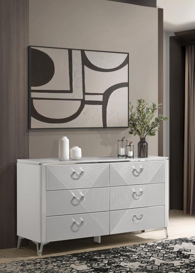Cassia - 6-Drawer Bedroom Dresser Cabinet - Image 3