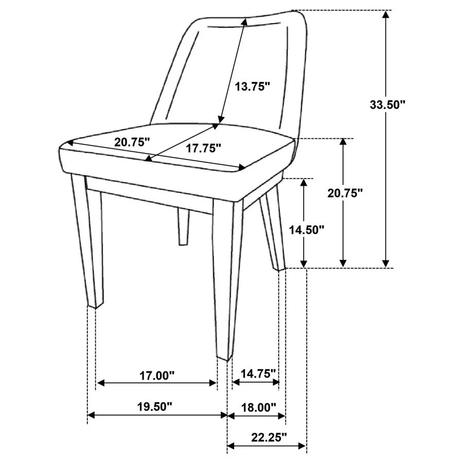 Castlewood - Upholstered Dining Chair (Set of 2) - Brown Oak - Image 13