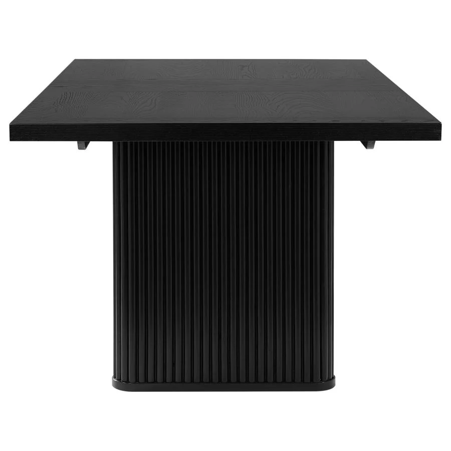 Catherine - Rectangular Wood Dining Table - Black - Image 5