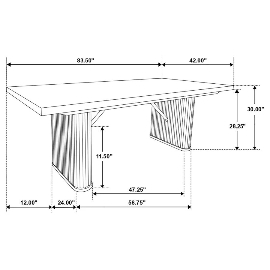 Catherine - Rectangular Wood Dining Table - Black - Image 9