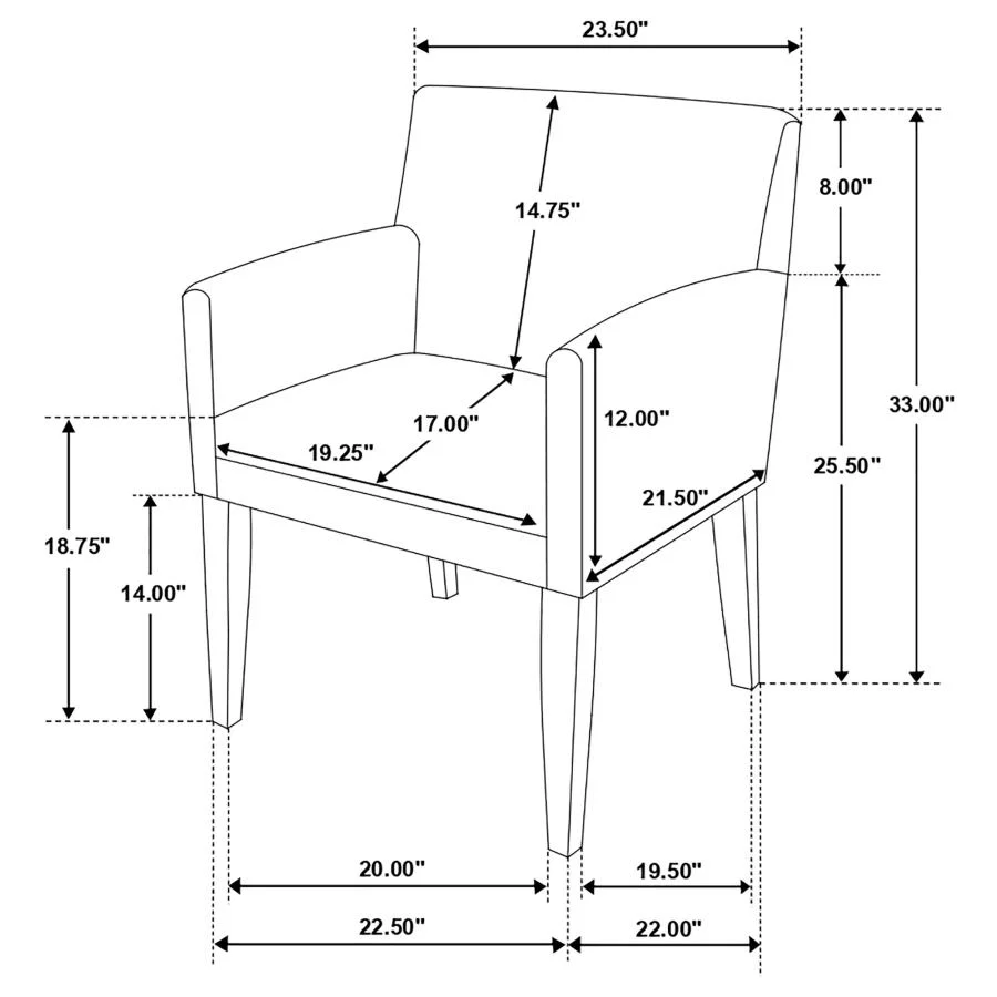 Catherine - Upholstered Dining Arm Chair (Set of 2) - Gray - Image 13