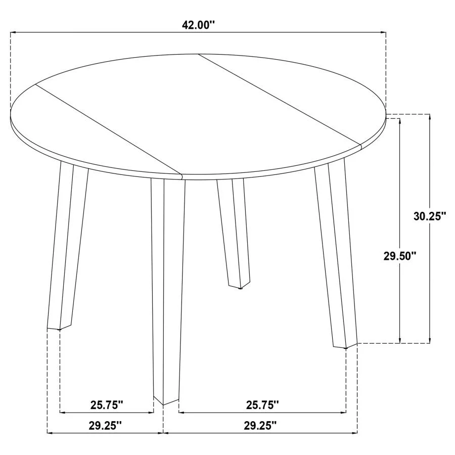 Catley - 5 Piece Round Drop Leaf Dining Table Set - Dark Coffee - Image 18
