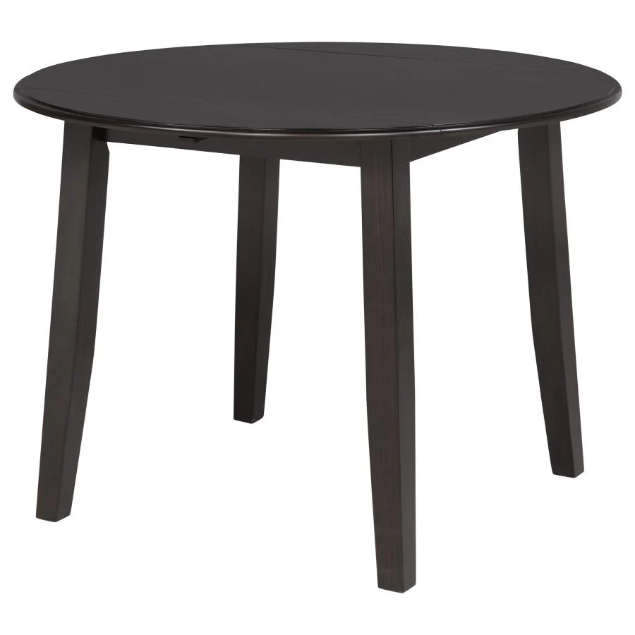 Catley - 5 Piece Round Drop Leaf Dining Table Set - Dark Coffee - Image 5