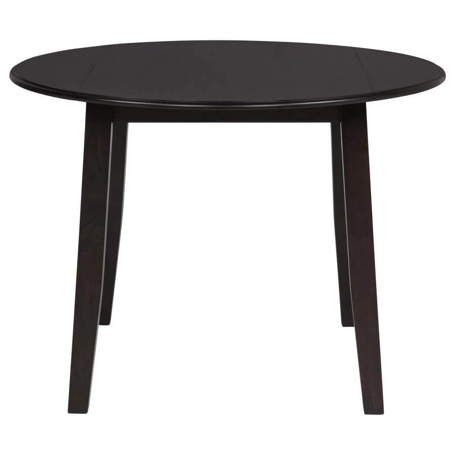 Catley - 5 Piece Round Drop Leaf Dining Table Set - Dark Coffee - Image 6