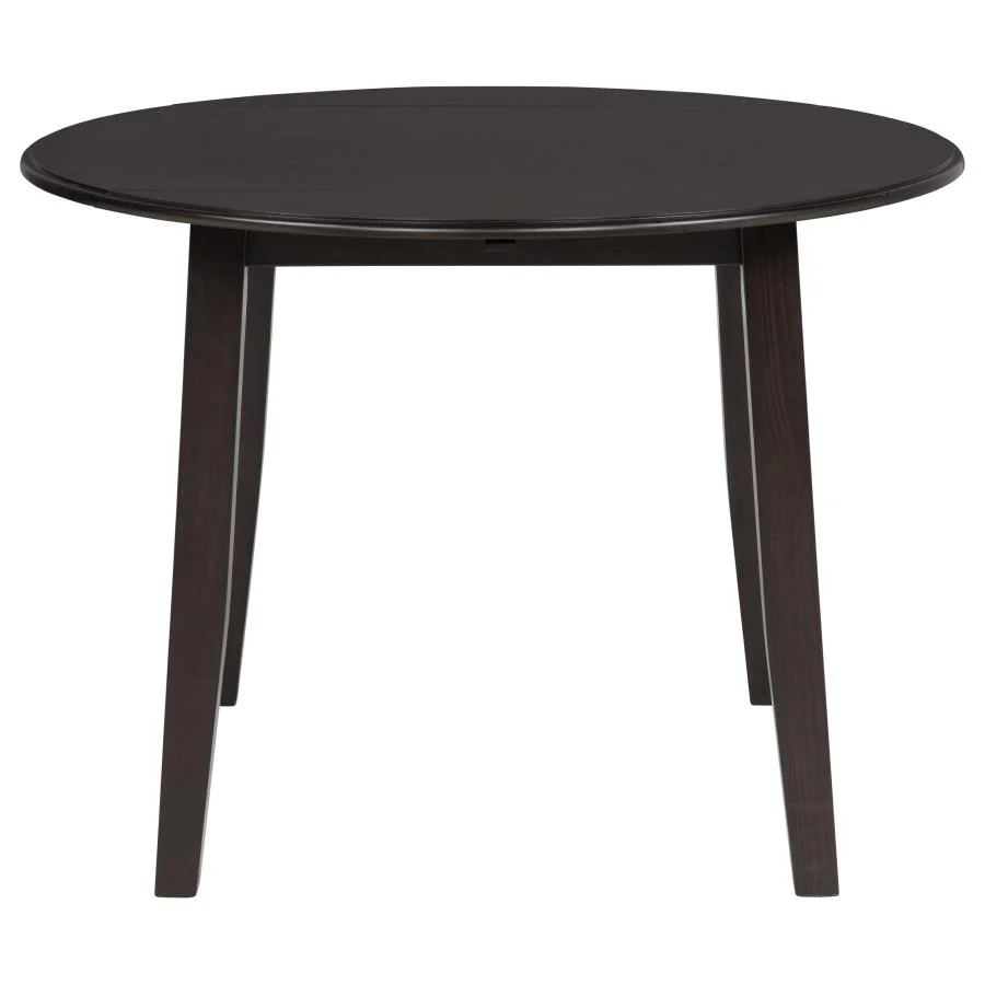 Catley - 5 Piece Round Drop Leaf Dining Table Set - Dark Coffee - Image 7