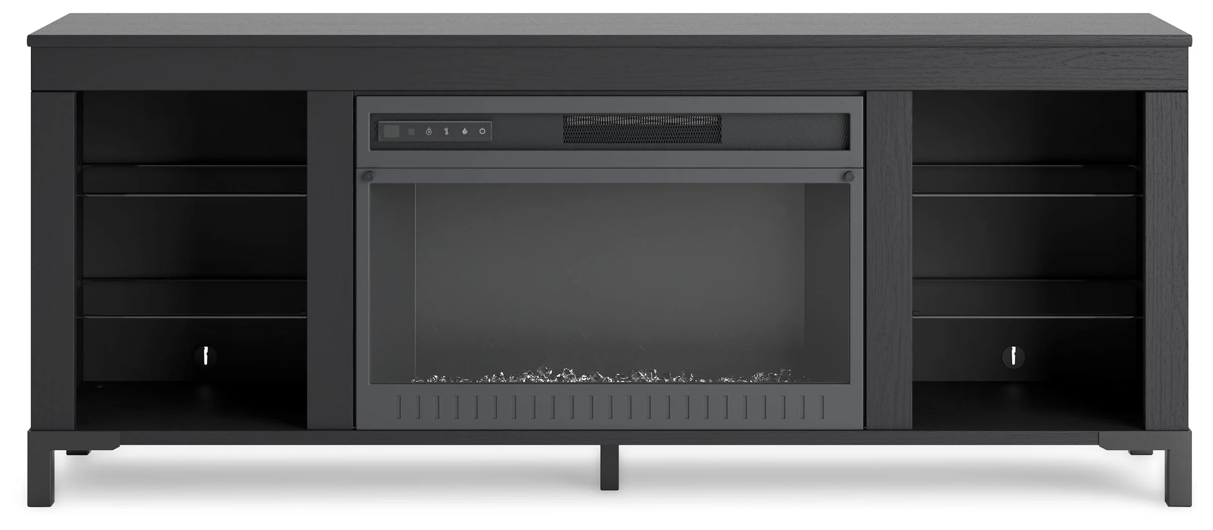 Cayberry - TV Stand With Fireplace - Black - Image 7