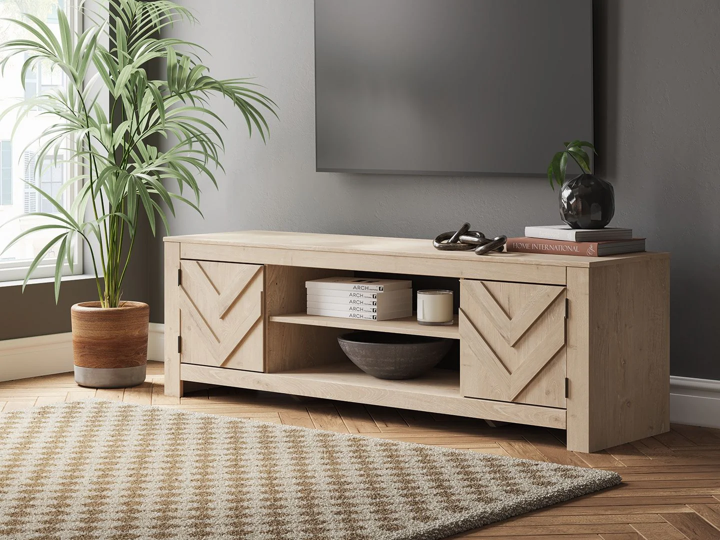 Cayboni - LG TV Stand With Fireplace Option - Image 10