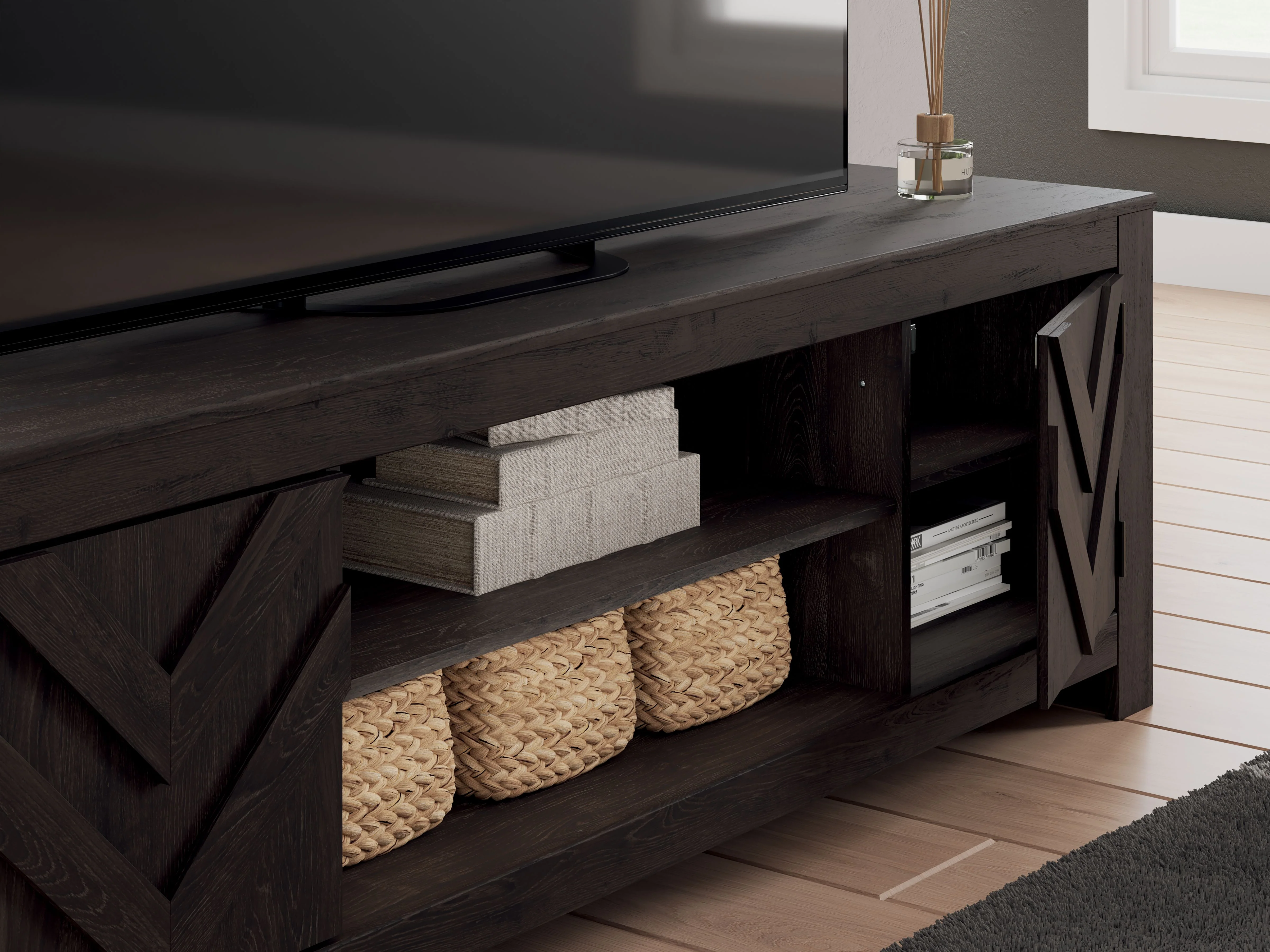 Cayboni - LG TV Stand With Fireplace Option - Image 36