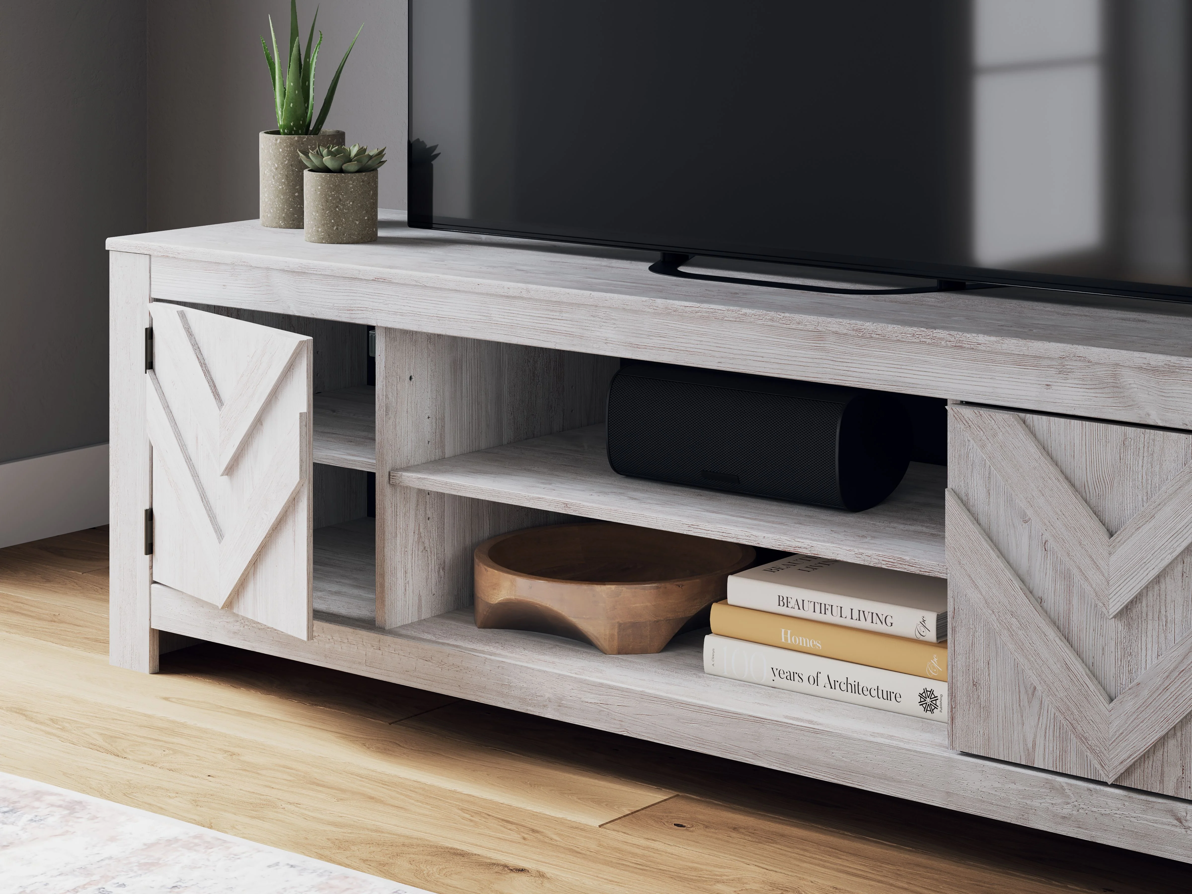 Cayboni - LG TV Stand With Fireplace Option - Image 39