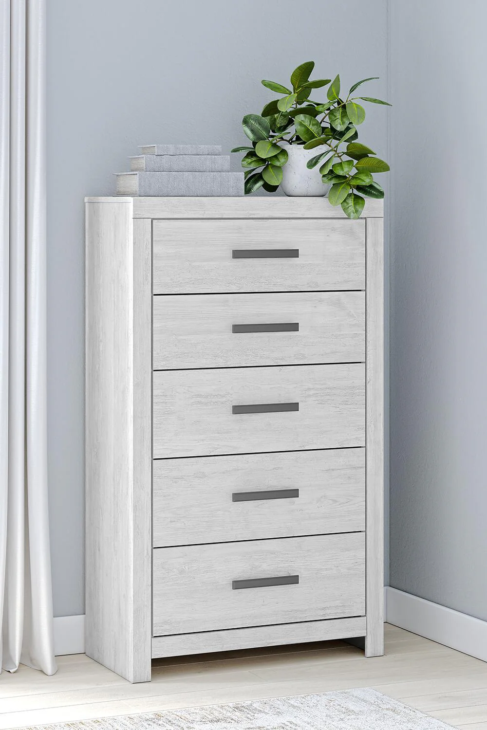 Cayboni - Five Drawer Chest - Whitewash - Image 4